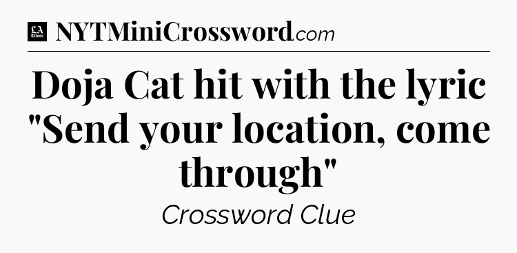 Doja Cat hit with the lyric 