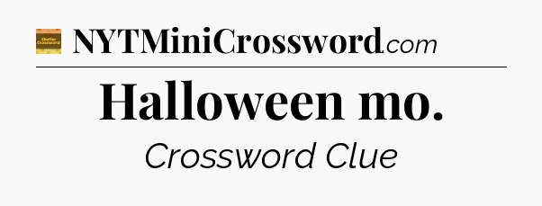 Halloween mo - Eugene Sheffer Crossword