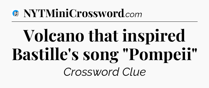 Volcano that inspired Bastille's song 