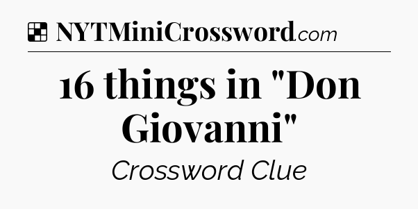 Solution: 16 things in 