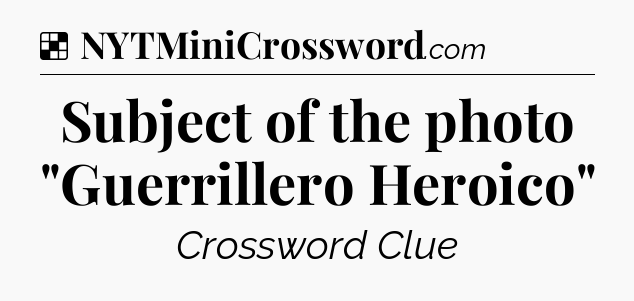 Solution: Subject of the photo 