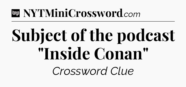 Subject of the podcast 