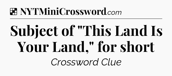 Solution: Subject of 