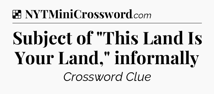 Solution: Subject of 