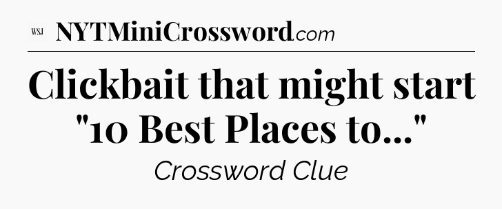 Clickbait that might start 