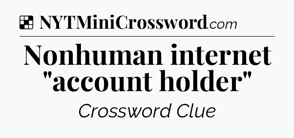 Solution: Nonhuman internet 