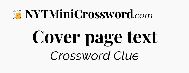 Cover page text - 7 Little Words