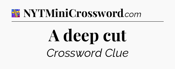 A deep cut Codycross