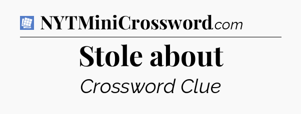 Stole about Puzzle Page Crossword Clue