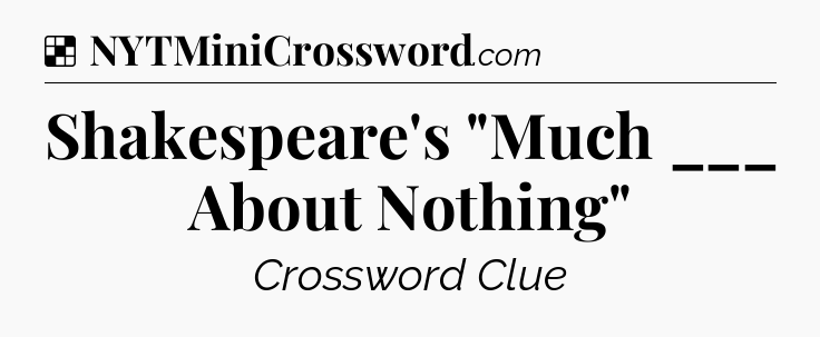 Solution: Shakespeare's 