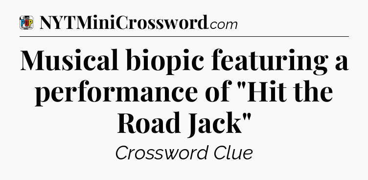 Musical biopic featuring a performance of 