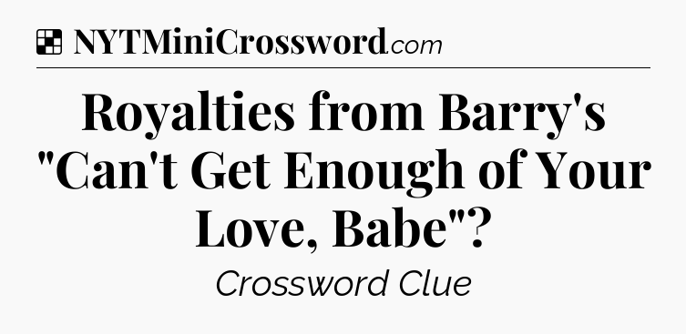 Solution: Royalties from Barry's 