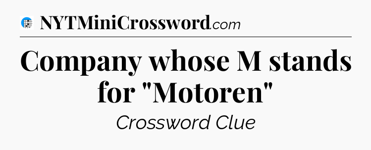 Company whose M stands for 