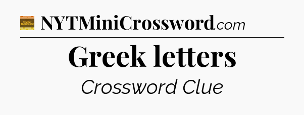 Greek letters - Eugene Sheffer Crossword