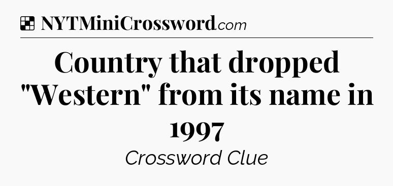 Country that dropped 