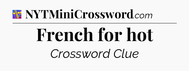 French for hot Codycross
