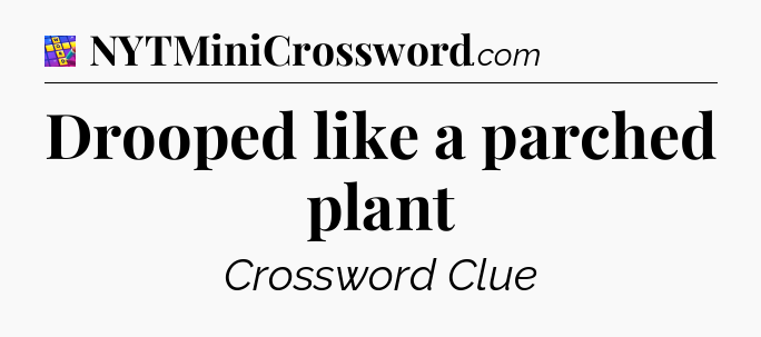 Drooped like a parched plant Codycross