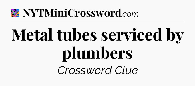 Metal tubes serviced by plumbers Crossword Clue