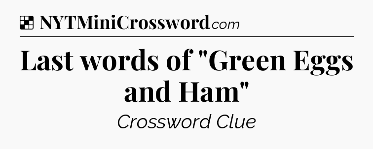 Solution: Last words of 
