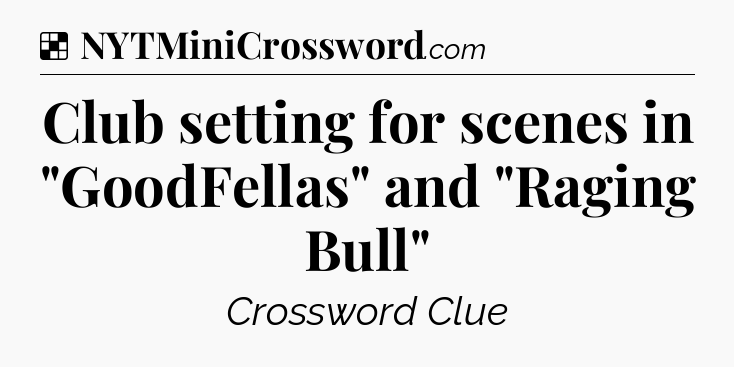 Solution: Club setting for scenes in 