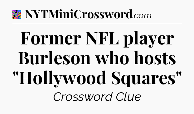 Former NFL player Burleson who hosts 