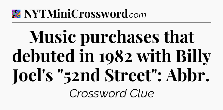 Music purchases that debuted in 1982 with Billy Joel's 