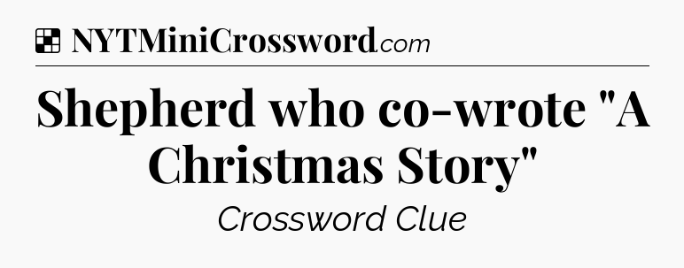 Solution: Shepherd who co-wrote 