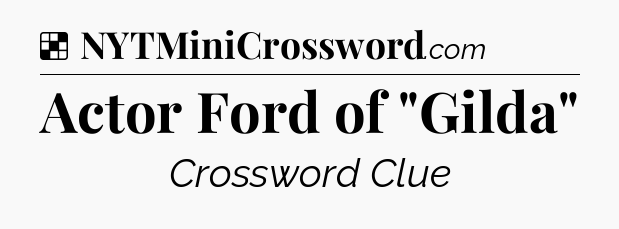Solution: Actor Ford of 