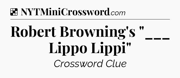 Solution: Robert Browning's 