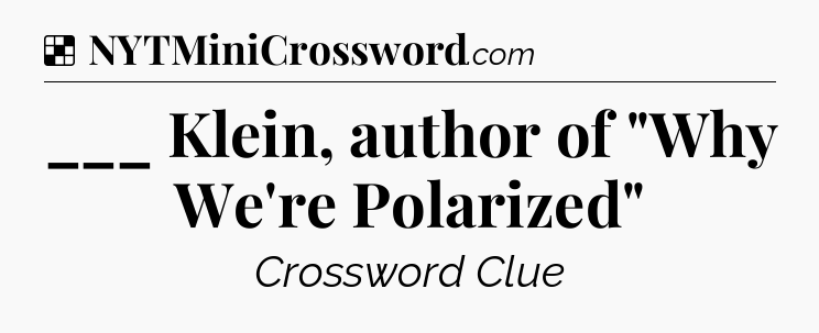 Solution: ___ Klein, author of 