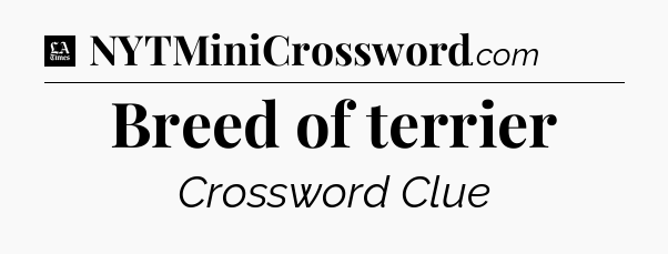 Breed of terrier - LA Times Crossword