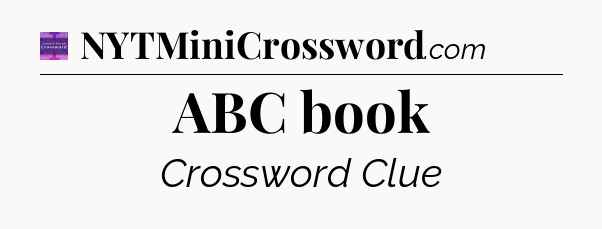 ABC book - Thomas Joseph Crossword