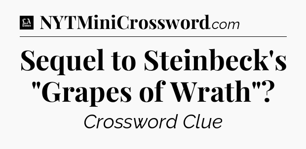 Sequel to Steinbeck's 
