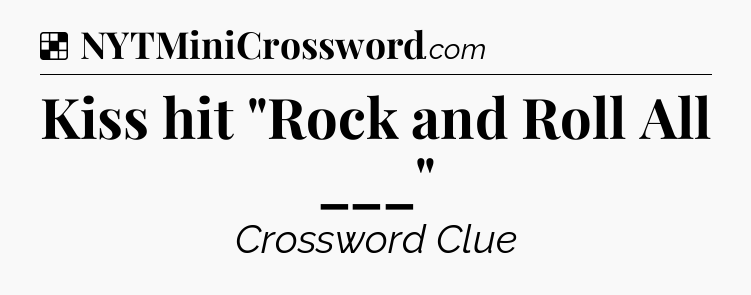Solution: Kiss hit 