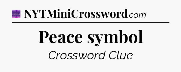 Peace symbol - Thomas Joseph Crossword