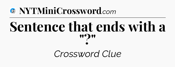 Sentence that ends with a 