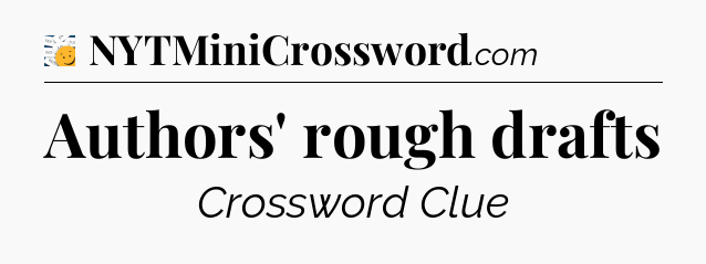 Authors' rough drafts - 7 Little Words