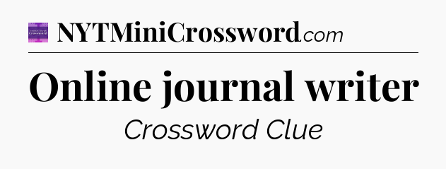 Online journal writer - Thomas Joseph Crossword