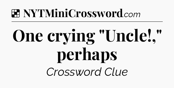 Solution: One crying 
