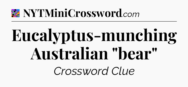 Eucalyptus-munching Australian 