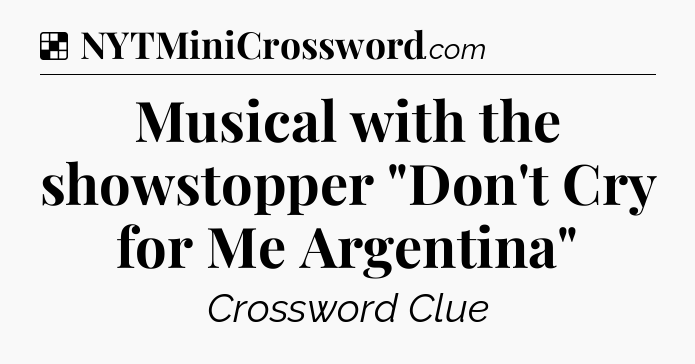 Solution: Musical with the showstopper 