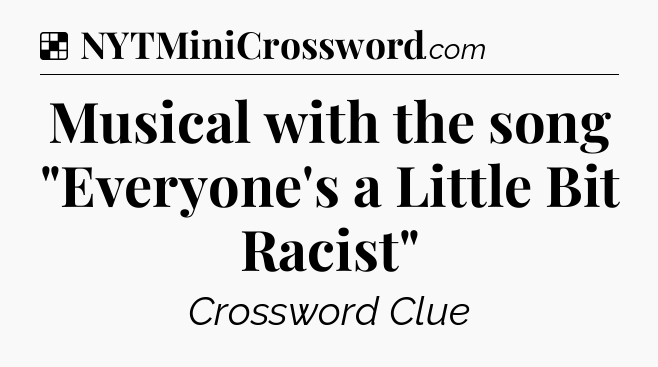 Solution: Musical with the song 