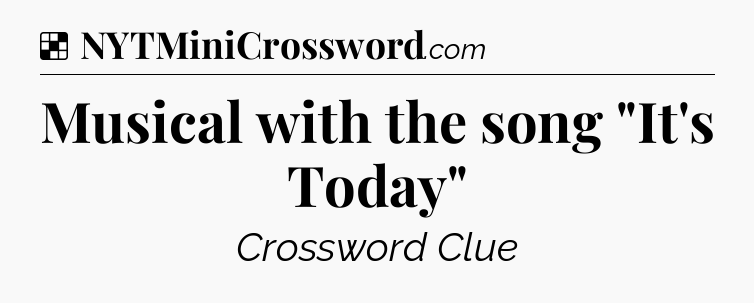 Solution: Musical with the song 