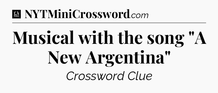 Musical with the song 