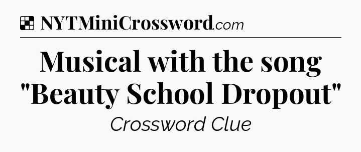 Solution: Musical with the song 