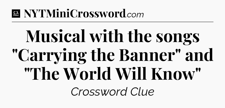 Musical with the songs 