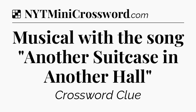 Solution: Musical with the song 