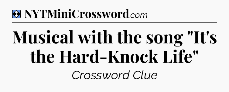 Solution: Musical with the song 