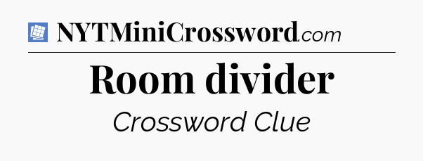 Room divider Puzzle Page Crossword Clue