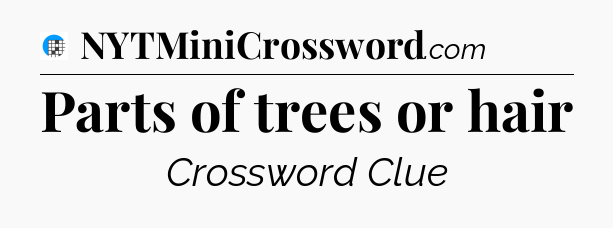 Parts of trees or hair Crossword Clue